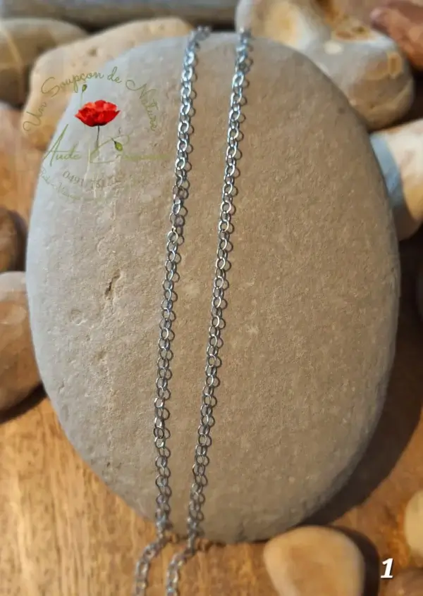 Chaine en Acier Inoxydable pour pendentif en pierre naturelle