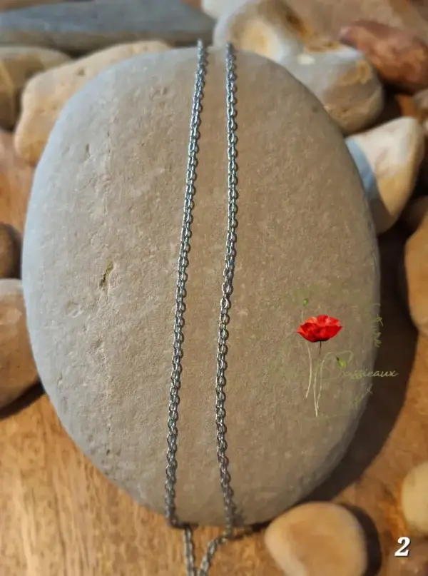 Chaine en Acier Inoxydable pour pendentif de pierre naturelle