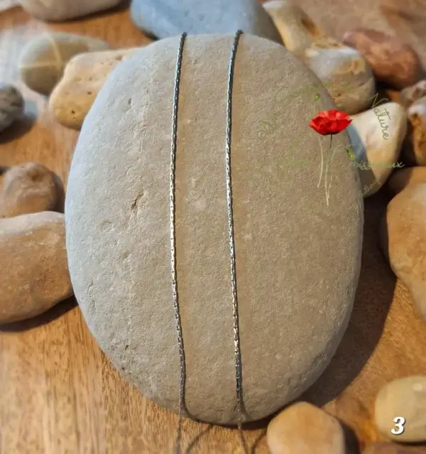 Chaine en Acier Inoxydable pour pendentif de pierre naturelle