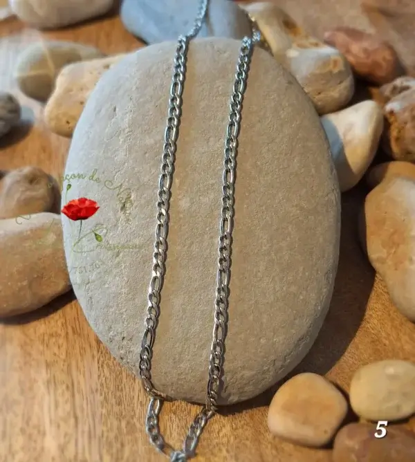 Chaine en Acier Inoxydable pour pendentif de pierre naturelle