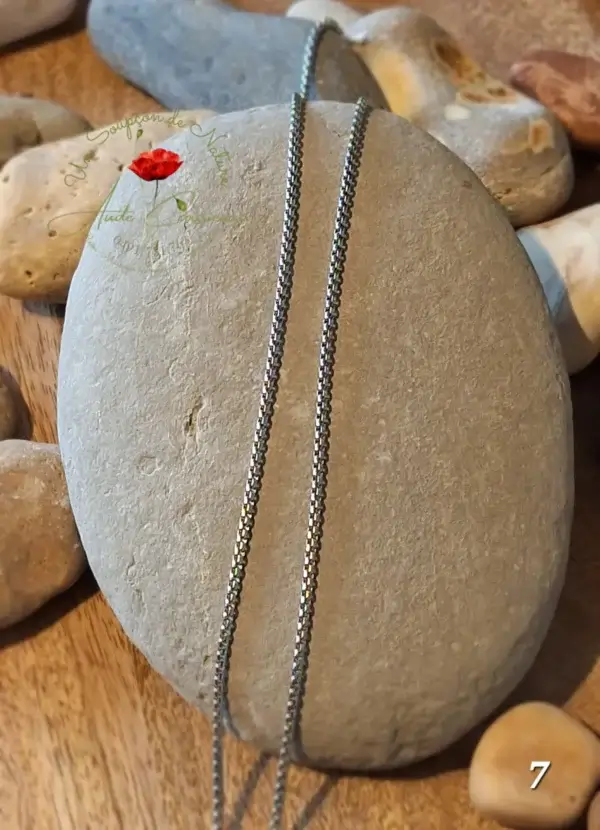 Chaine en Acier Inoxydable pour pendentif de pierre naturelle