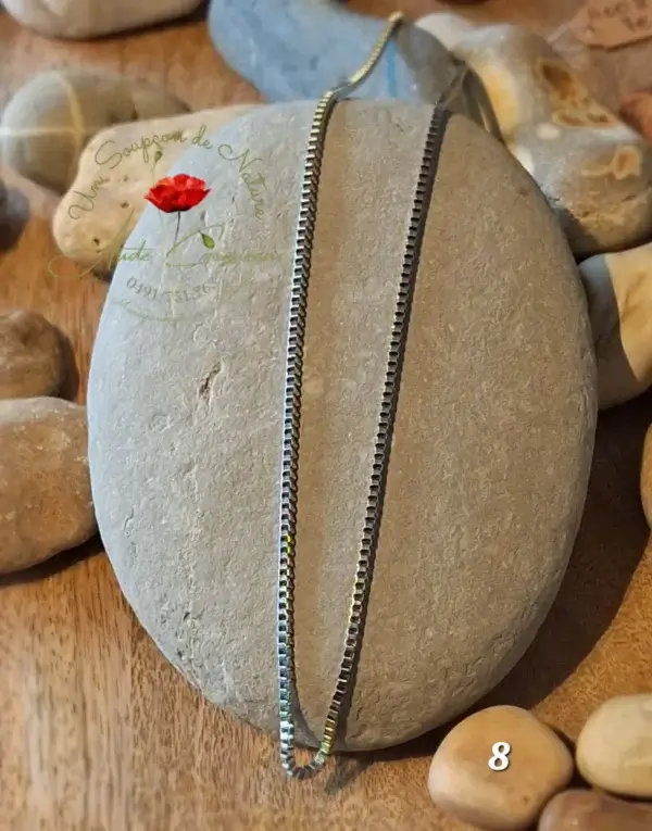 Chaine en Acier Inoxydable pour pendentif de pierre naturelle