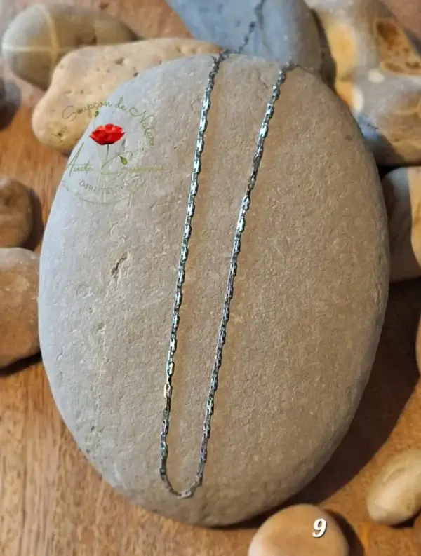 Chaine en Acier Inoxydable pour pendentif de pierre naturelle