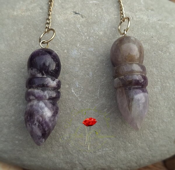 Pendule Egyptien en Améthyste chevron