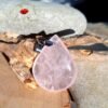 Pendentif "Quartz rose goutte"
