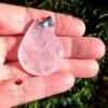 Pendentif "Quartz rose goutte"