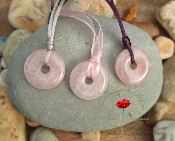 Pendentif DONUTS Quartz Rose