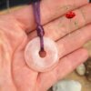 Pendentif DONUTS Quartz Rose