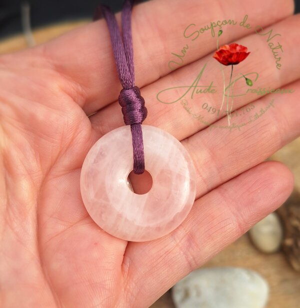 Pendentif DONUTS Quartz Rose