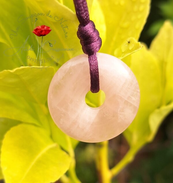 Pendentif DONUTS Quartz Rose