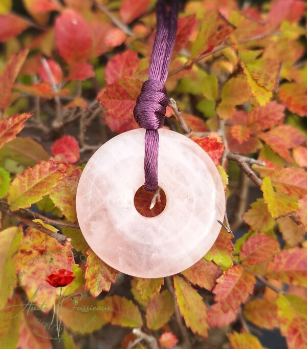 Pendentif DONUTS Quartz Rose