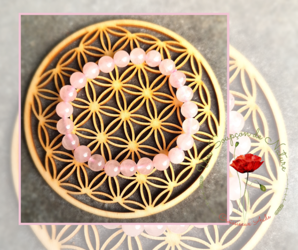 Bracelet Quartz-Rose "Bulle d'amour"