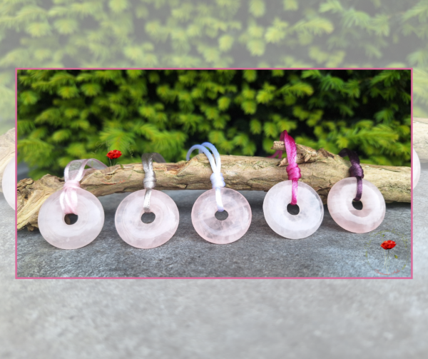 Pendentif DONUTS Quartz Rose