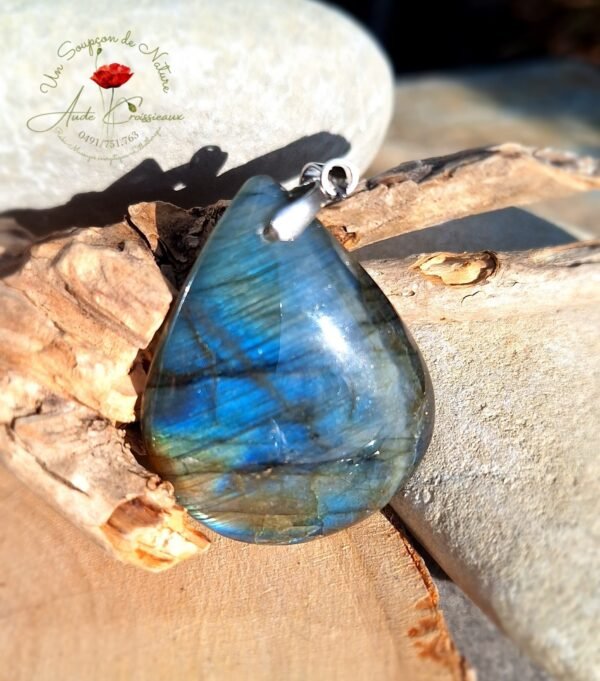 Pendentif  "Labradorite goutte"