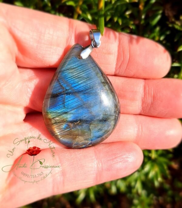 Pendentif  "Labradorite goutte"