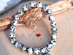 Bracelet "Jaspe dalmatien"