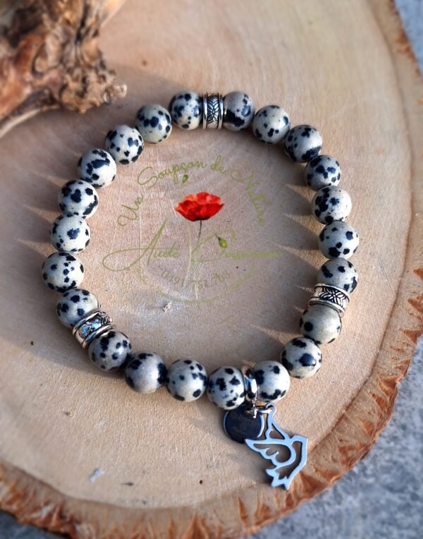Bracelet "Jaspe dalmatien"