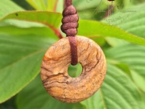 Pendentif DONUTS en jaspe paysage