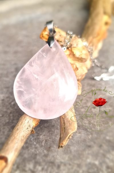 Un Soupçon de Nature - Pendentif en Quartz Rose
